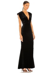 Norma Kamali V Neck Rectangle Gown