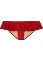 Norma Kamali Woman Ruffled Low-rise Bikini Briefs Red