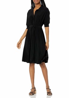 Norma Kamali Women's Boyfriend Nk Shirt a Line Dress to Knee  L/40