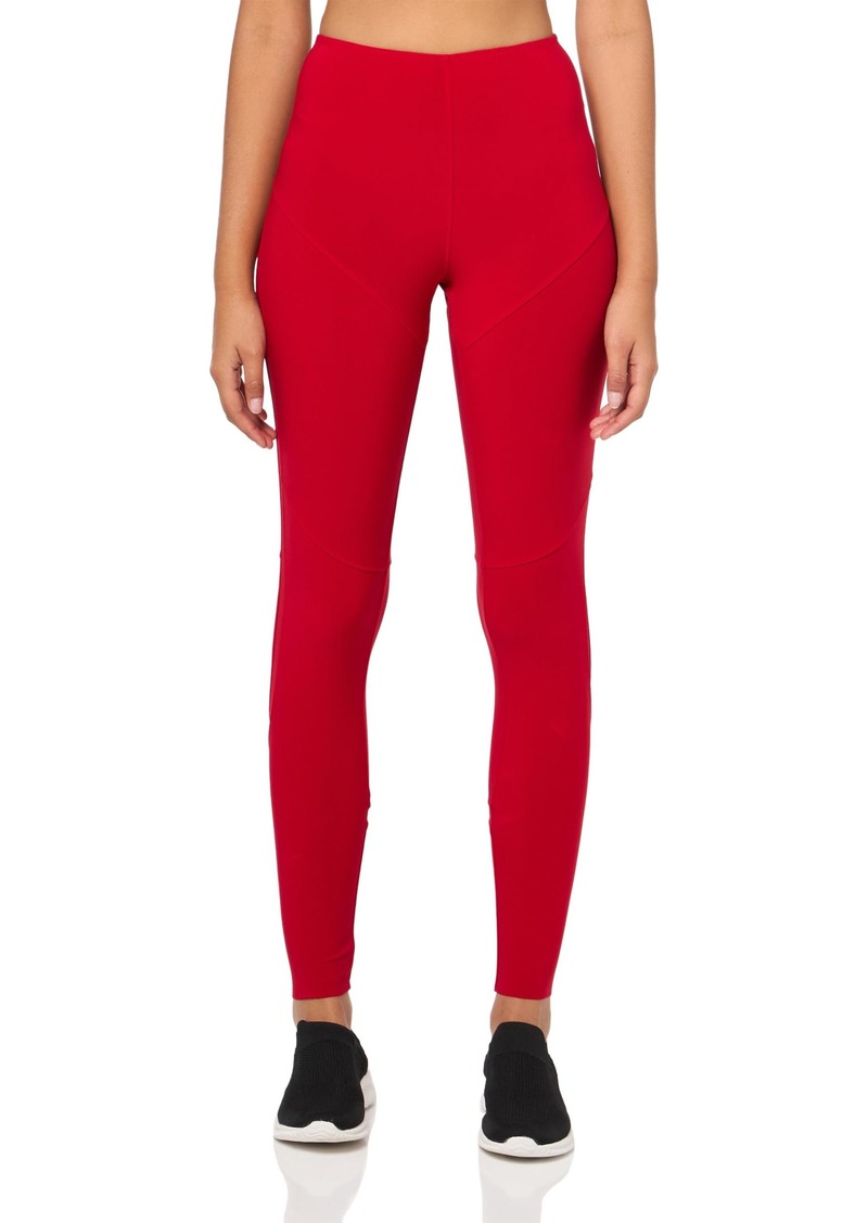 Norma Kamali Women's Diagonal Legging with Mesh Insert Tiger RED/Tiger RED