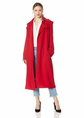 Norma Kamali Women's Double Breasted Trench red XL