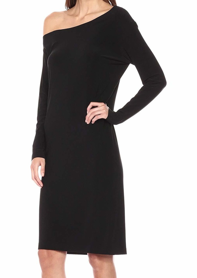 Norma Kamali Women's Long Sleeve Drop Shoulder Dress  M