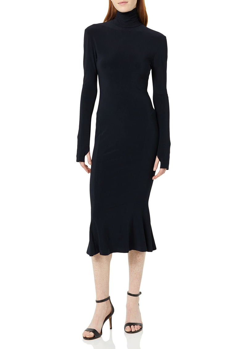 Women's Long Sleeve Turtle Fishtail Dress to Midcalf L - 30% Off!