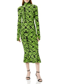 Norma Kamali Women's Turtleneck Fishtail Dress