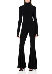 NORMA KAMALI Women's Long Sleeve Turtleneck Fishtail Jumpsuit