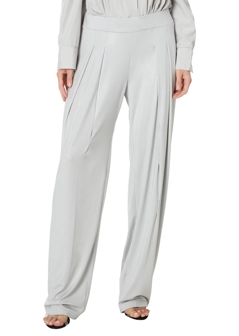 NORMA KAMALI Women's Low Rise Pleated Trouser