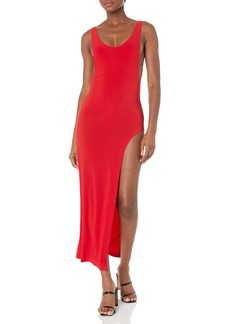 NORMA KAMALI Women's Marissa Wide Slit Gown Tiger RED