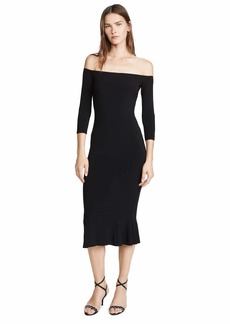Norma Kamali womens Off Shoulder Fishtail to Knee Cocktail Dress   US