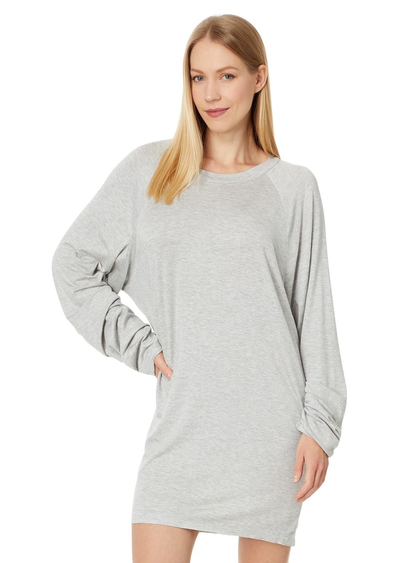 NORMA KAMALI Women's Oversized Raglan Sleeve Mini Dress