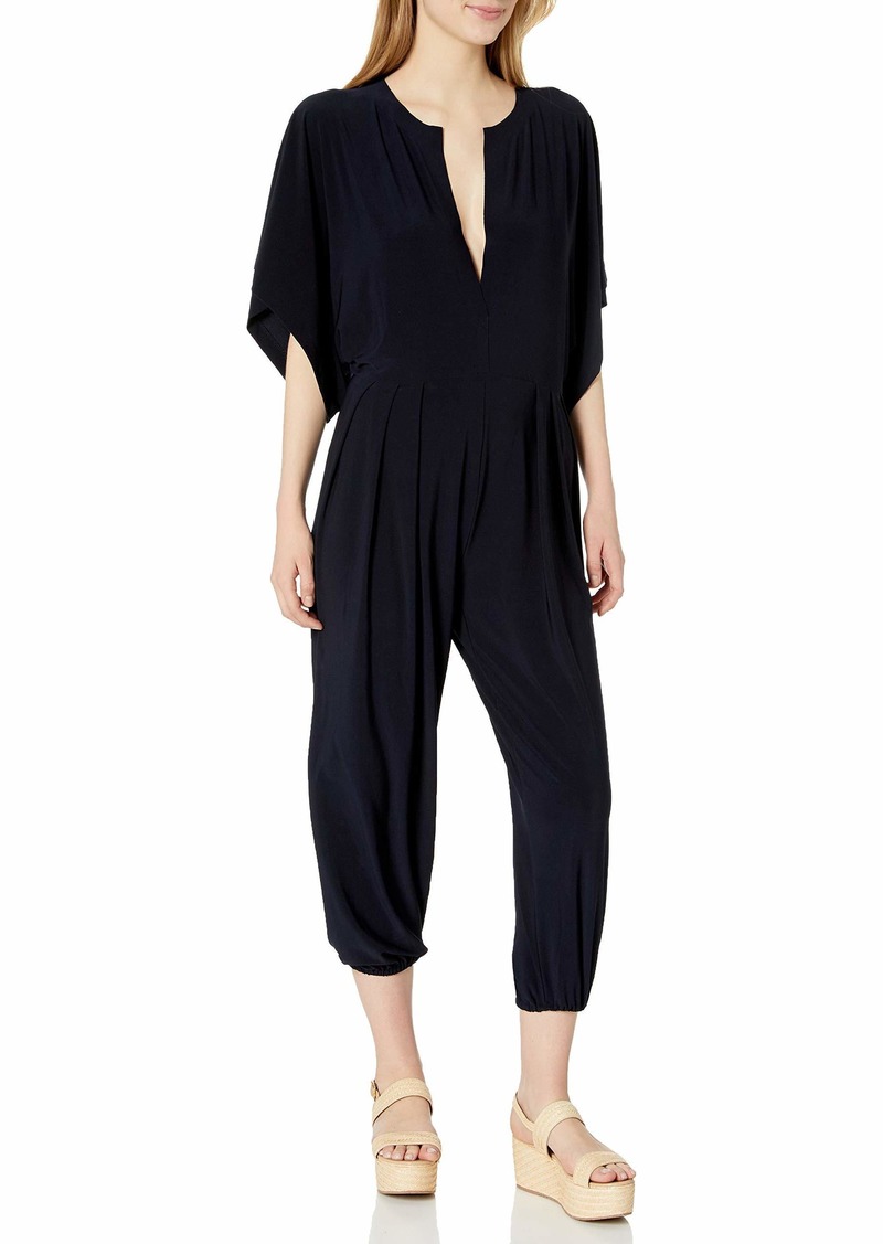 norma kamali turtleneck jog jumpsuit