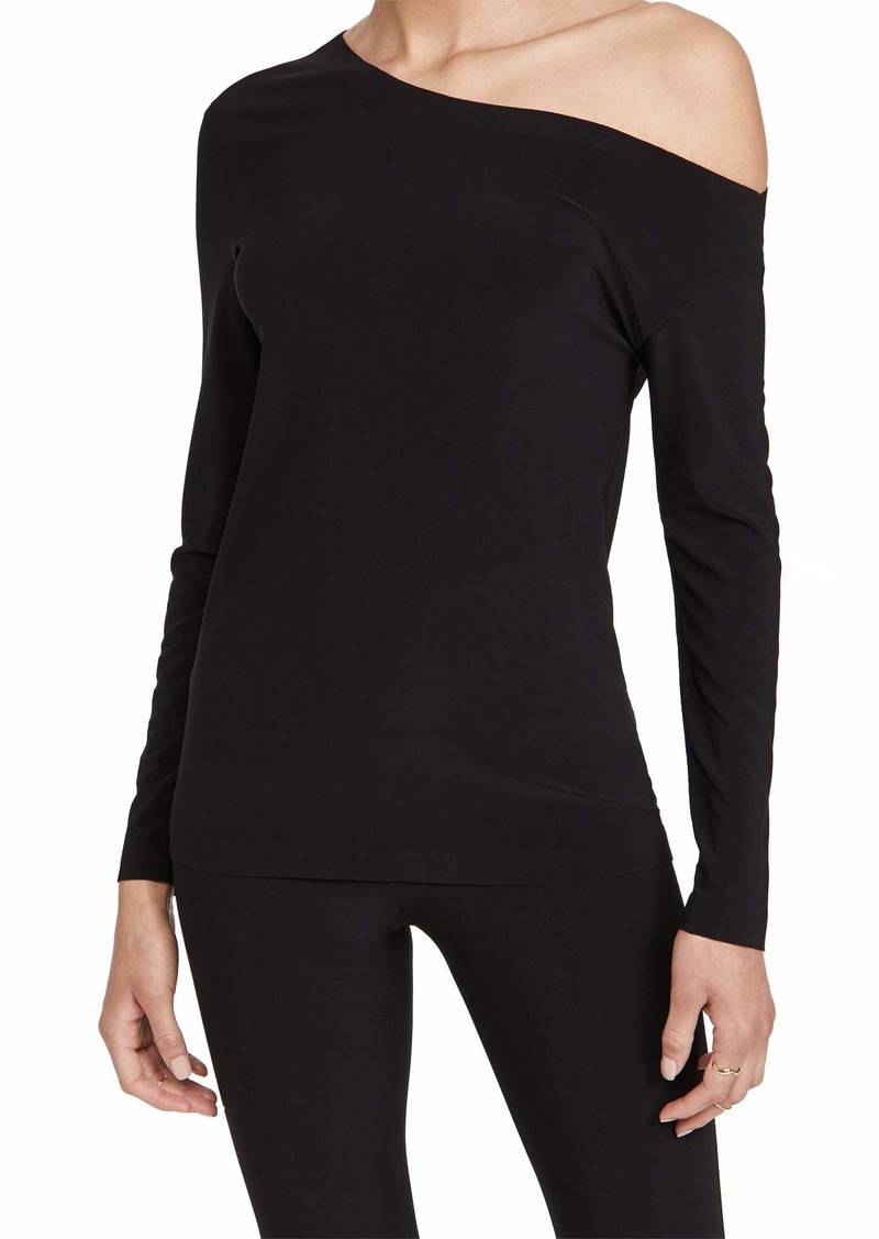 Norma Kamali Women's Long Sleeve Drop Shoulder Top  XS