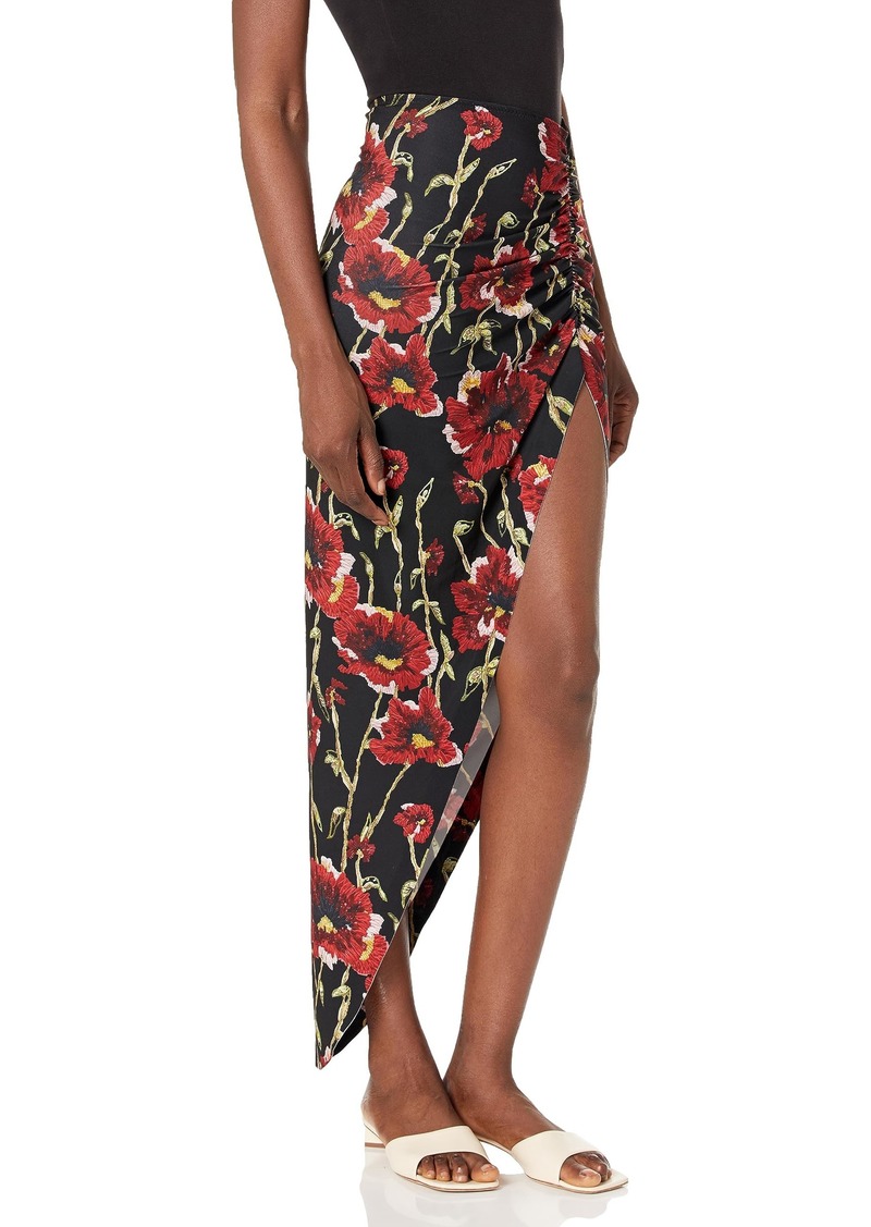 NORMA KAMALI Women's Side Drape Long Skirt  M