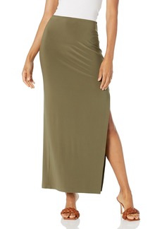NORMA KAMALI Women's Side Slit Long Skirt