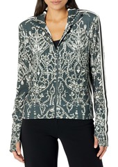 NORMA KAMALI Women's Side Stripe Turtle Jacket