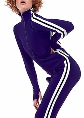 Norma Kamali Women's Side Turtle Jacket Purple/ENG Stripe S