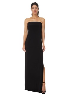 Norma Kamali Women's Strapless Tailored Side Slit Gown