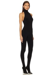 Norma Kamali X Revolve Halter Turtle Catsuit With Footsie
