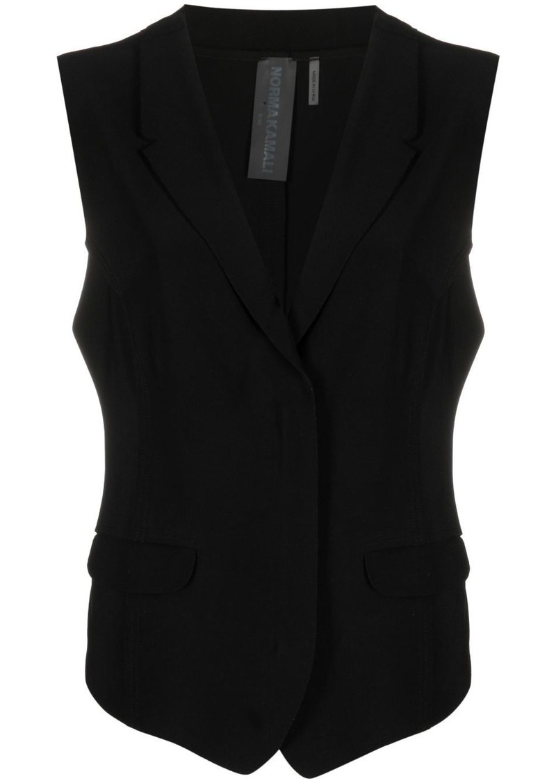 Norma Kamali notched-lapel vest