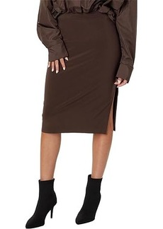 Norma Kamali Side Slit Skirt Cover The Knee
