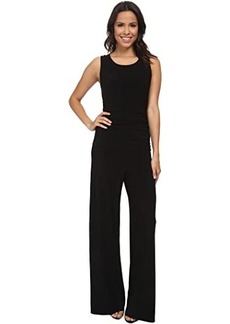 Norma Kamali Sleeveless Shirred Waist Jumpsuit