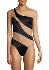 Norma Kamali Snake Mesh Mio Illusion One-Piece Swimsuit