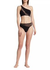 Norma Kamali Snaked Mesh Bikini Bottom