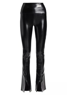 Norma Kamali Spat Faux Patent-Leather Leggings