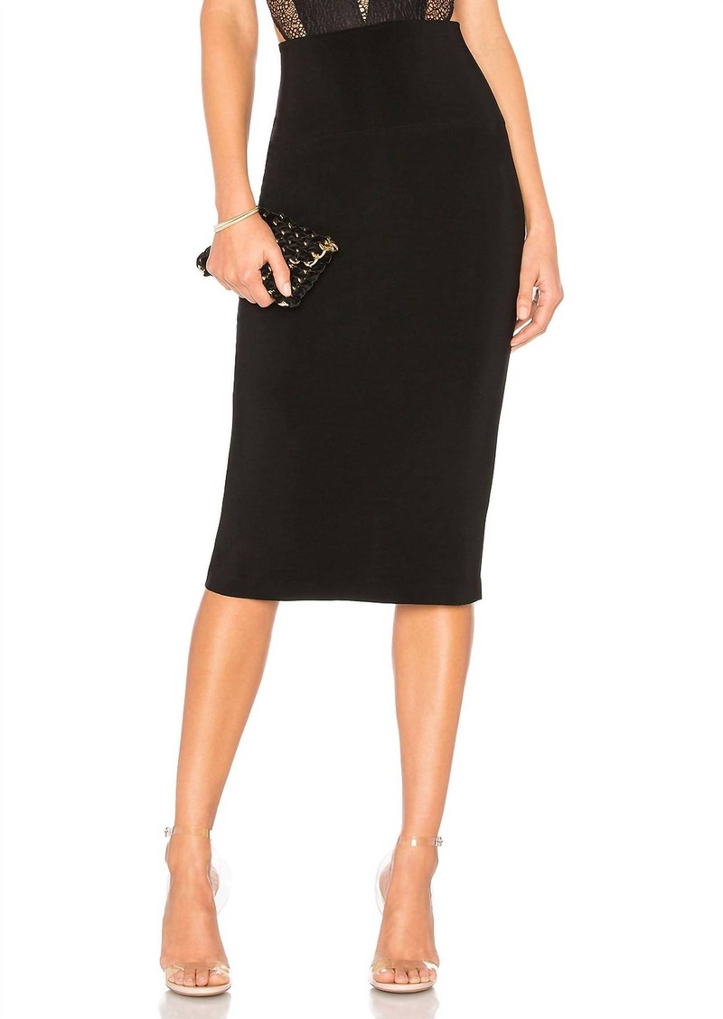 Norma Kamali Straight Skirt In Black