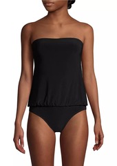 Norma Kamali Strapless Babydoll One-Piece Swimsuit