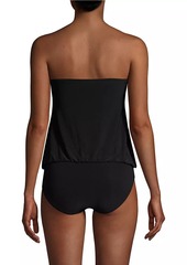 Norma Kamali Strapless Babydoll One-Piece Swimsuit