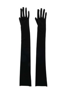 Norma Kamali stretch-design long gloves