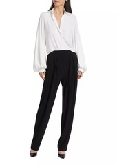 Norma Kamali Tapered Pleated Trousers