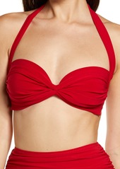 Norma Kamali Halter Bikini Top in Red at Nordstrom