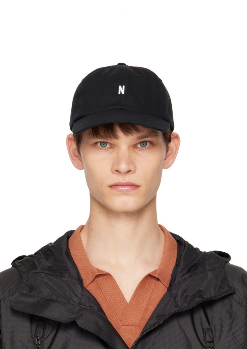 NORSE PROJECTS Black Twill Sports Cap