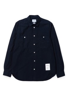 Norse Projects Norse Project Silas Tab Series Long Sleeve Button-Up Shirt in Dark Navy at Nordstrom