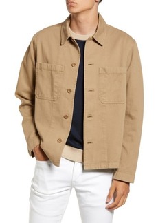 Norse Projects Tyge Organic Cotton Twill Button-Up Jacket in Utility Khaki at Nordstrom