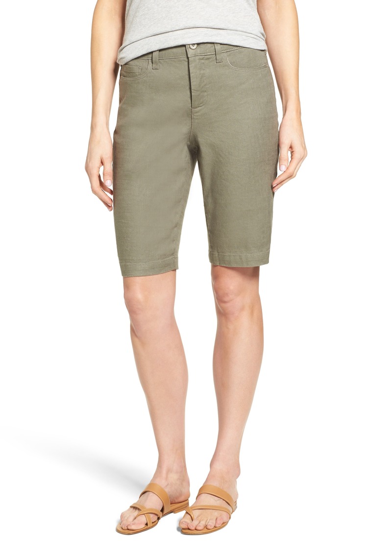 nydj linen shorts