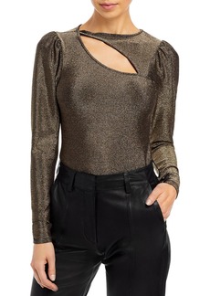 n:Philanthropy Delia Womens Metallic Cut Out Pullover Top