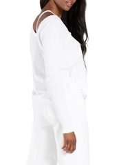 n:PHILANTHROPY Deconstructed Long Sleeve T-Shirt in White at Nordstrom