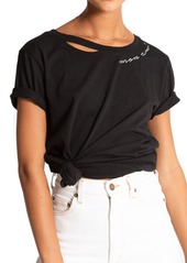 n:PHILANTHROPY Harlow Embroidered Tee in Black Cat at Nordstrom