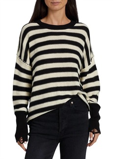 NSF Anabelle Sweater In Black Cream Stripe