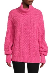 NSF Aurora Cable Knit Merino Wool Blend Sweater