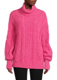 NSF Aurora Cable Knit Merino Wool Blend Sweater