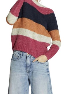NSF Daja Raglan Sleeve Sweater In Punch Bowl Stripe