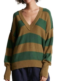 NSF Gracie Sweater In Juniper/camo Stripe