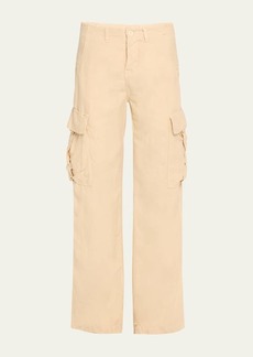 NSF Clothing Bennett Straight Relaxed Linen-Blend Cargo Pants