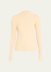 NSF Clothing Carla Fitted Long-Sleeve Mock-Neck Top