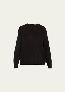 NSF Clothing Freddy Ripped Cotton Knit Crew Sweater