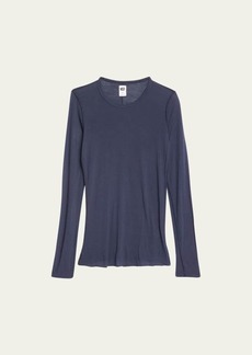 NSF Clothing Mila Cashmere-Blend Long-Sleeve Crew T-Shirt