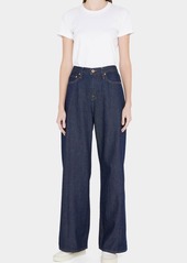 NSF Clothing Selena Wide-Leg Denim Jeans